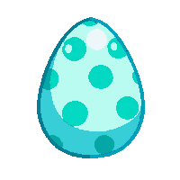 Teal Monster Egg — free pixel art sprite from Adventure Items