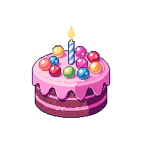 Whole Birthday Cake Midnight — free pixel art sprite from Adventure Items