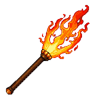 Flame Halberd — free pixel art sprite from Adventure Items
