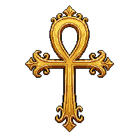 Ankh Golden Cross Life Symbol Ornate — free pixel art sprite from Ancient Egypt