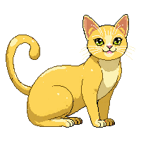Bastet Cat Goddess Graceful Golden Elegant — free pixel art sprite from Ancient Egypt