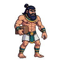 egyptian slave builder loincloth carrying bricks