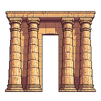 egyptian temple entrance columns massive carved