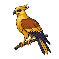 falcon horus bird perched regal golden