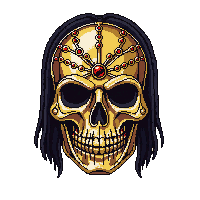 golden mask death face ornate jeweled burial