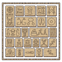 hieroglyph puzzle wall sliding blocks ancient
