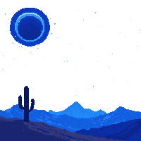 moonlit desert night stars sand cool blue