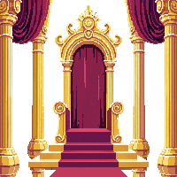 palace throne room golden pillars ornate
