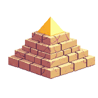 pyramid great stone blocks golden cap desert