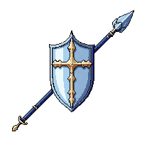 royal guard spear shield headdress ornate