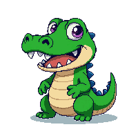 Alligator Chibi — free pixel art sprite from Animals Mega Pack