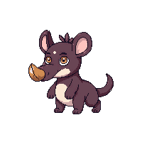 Anteater Chibi — free pixel art sprite from Animals Mega Pack
