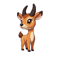 Antelope Chibi — free pixel art sprite from Animals Mega Pack