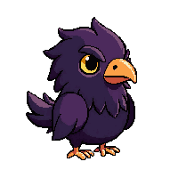 Raven Chibi — free pixel art sprite from Animals Mega Pack