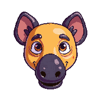Aardvark Face Icon — free pixel art sprite from Animals Mega Pack