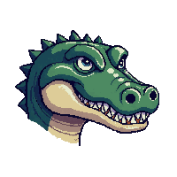 Alligator Face Icon — free pixel art sprite from Animals Mega Pack