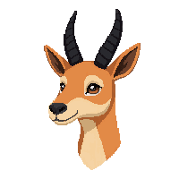 Antelope Face Icon — free pixel art sprite from Animals Mega Pack