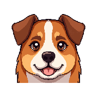Puppy Face Icon — free pixel art sprite from Animals Mega Pack