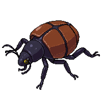 Dung Beetle — free pixel art sprite from Animals Mega Pack