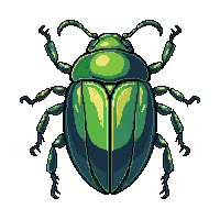 beetle scarab green iridescent