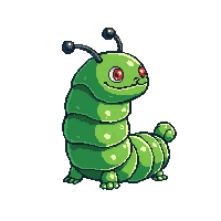 caterpillar green fuzzy inching