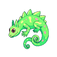 chameleon green color changing branch