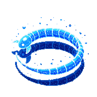 eel electric blue glowing long