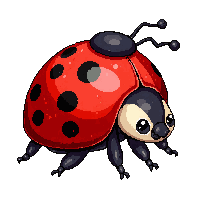 ladybug red black dots small