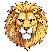 lion male golden mane majestic