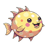 pufferfish inflated spiky round