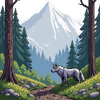 wolf gray howling wild forest