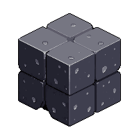 cube block andesite gray dark speckled rough