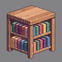 cube block bookshelf books front wood sides