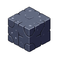 cube block coal ore gray black specks stone