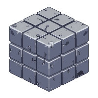 cube block cracked stone bricks gray damaged