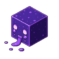 cube block crying obsidian purple tears dripping