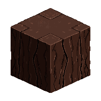 cube block dark oak log dark brown bark