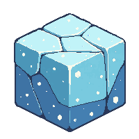 cube block diamond ore gray cyan specks stone