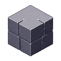 cube block furnace gray front face stone