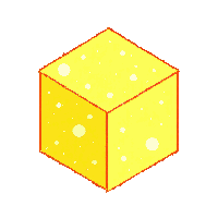 cube block glowstone yellow bright luminous warm