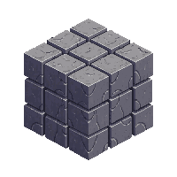 cube block gravel gray loose pebbles rough