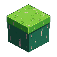 cube block moss green lush spreading soft