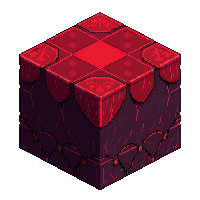cube block netherrack red dark porous hellish