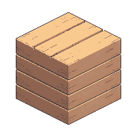cube block oak planks brown horizontal boards