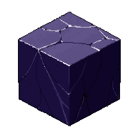cube block obsidian black purple dark glossy