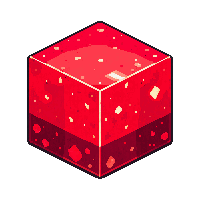 cube block redstone block red glowing solid bright