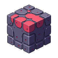 cube block redstone ore gray red specks stone