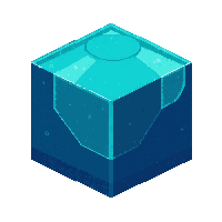 cube block sculk dark teal blue spreading deep