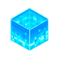 cube block sea lantern blue aqua glowing ocean