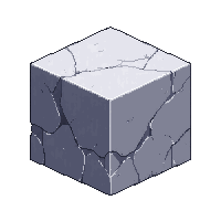 cube block smooth stone gray polished flat